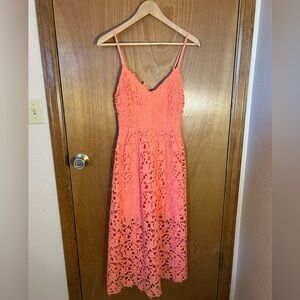 Astr Midi Embroidery Dress